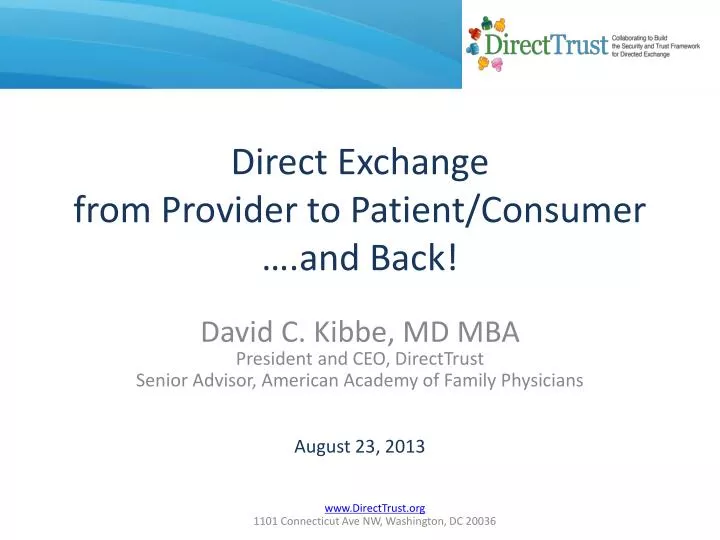 direct exchange from provider to patient consumer and back