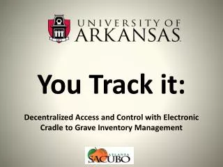 You Track it: Decentralized Access and Control with Electronic Cradle to Grave Inventory Management