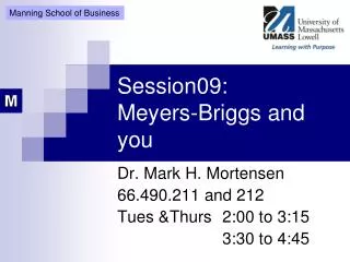 Session09: Meyers-Briggs and you