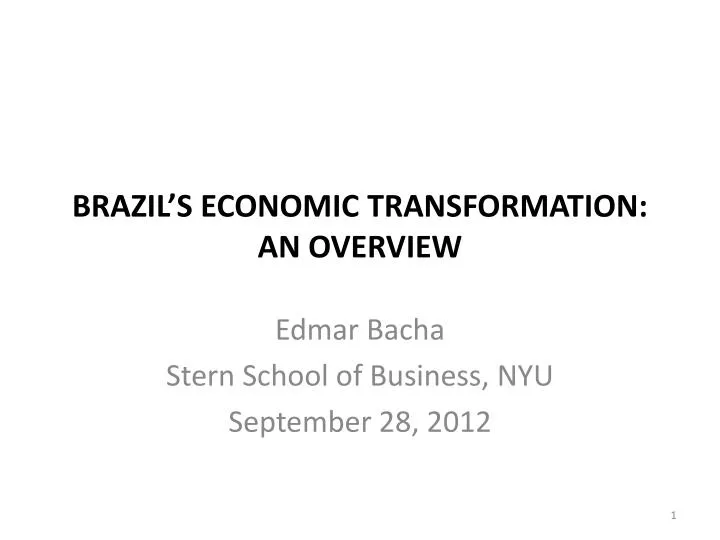 brazil s economic transformation an overview
