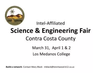 Intel-Affiliated Science &amp; Engineering Fair Contra Costa County