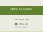 Adjunct Orientation - slide 1