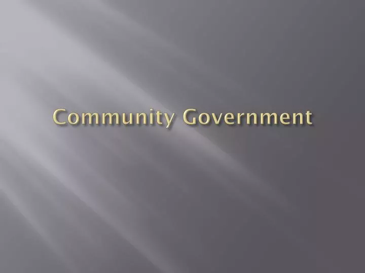 community government