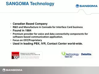Canadian Based Company R&amp;D and Manufacture in Cannada for Interface Card business Found in 1984