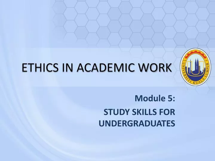 ethics in academic work