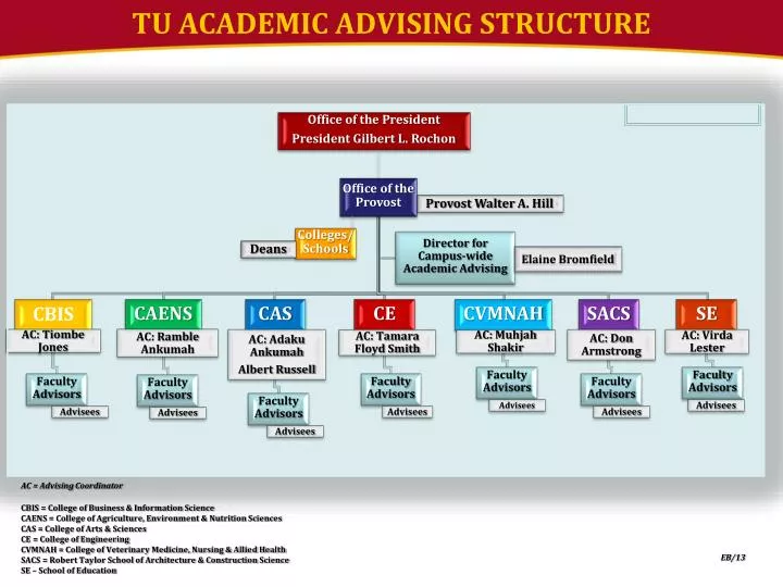 tu academic advising structure