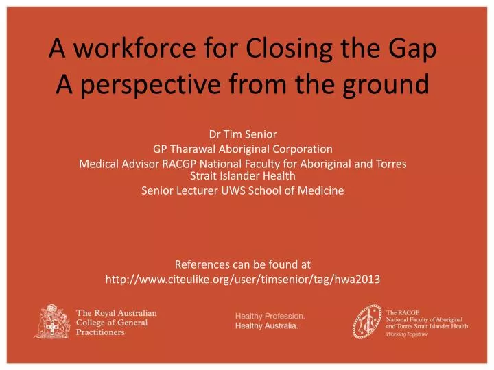 a workforce for closing the gap a perspective from the ground
