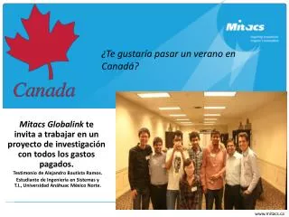 mitacs globalink internship program
