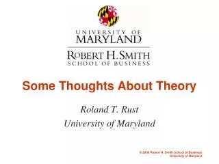 Some Thoughts About Theory