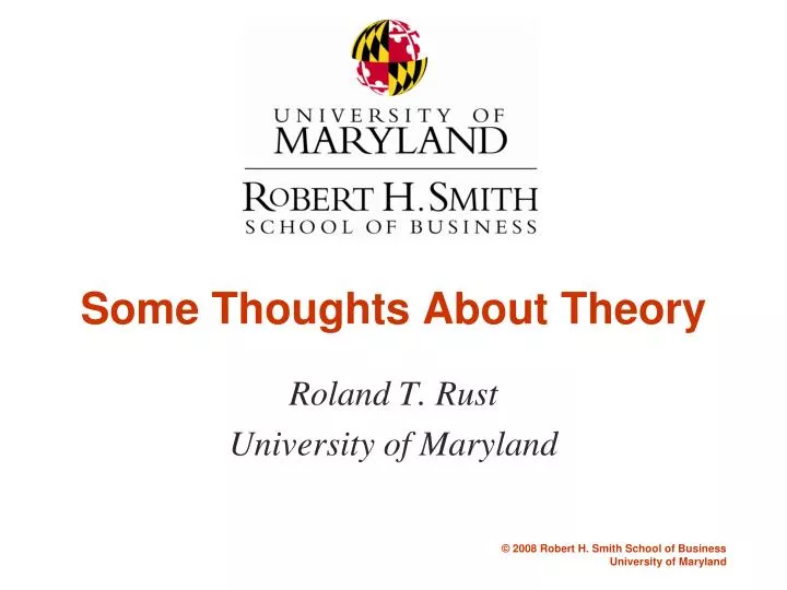 some thoughts about theory
