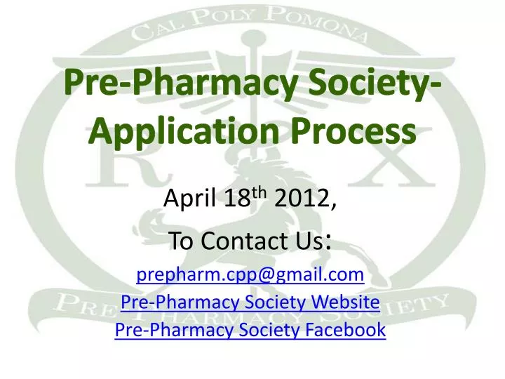 pre pharmacy society application process