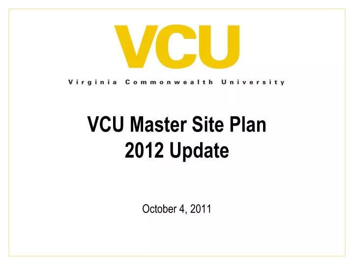 vcu master site plan 2012 update