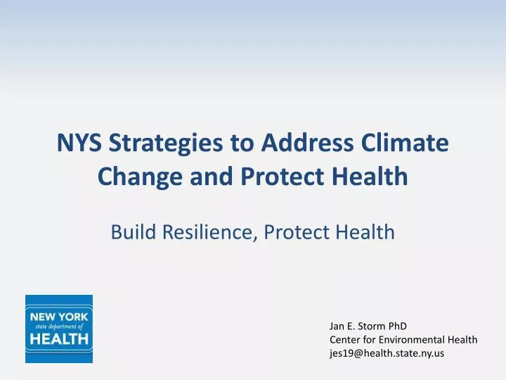 nys strategies to address climate change and protect health
