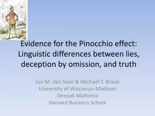 Evidence for the Pinocchio effect: Linguistic differences between lies, deception by omission, and truth