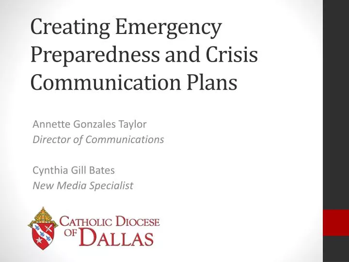 creating emergency preparedness and crisis communication plans