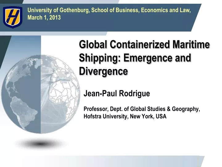 global containerized maritime shipping emergence and divergence