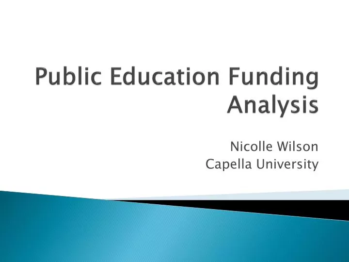 public education funding analysis