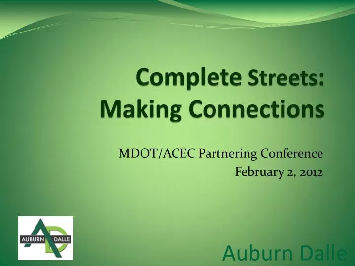 complete streets making connections