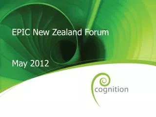 EPIC New Zealand Forum May 2012