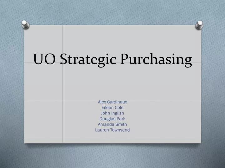 uo strategic purchasing