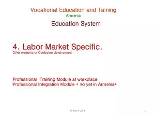 Vocational Education and Taining Armenia