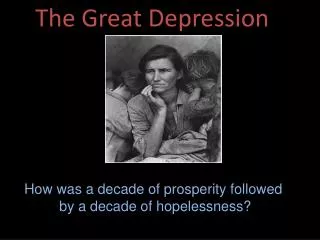 The Great Depression