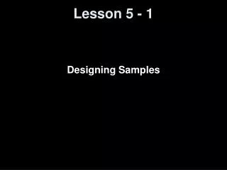 Lesson 5 - 1