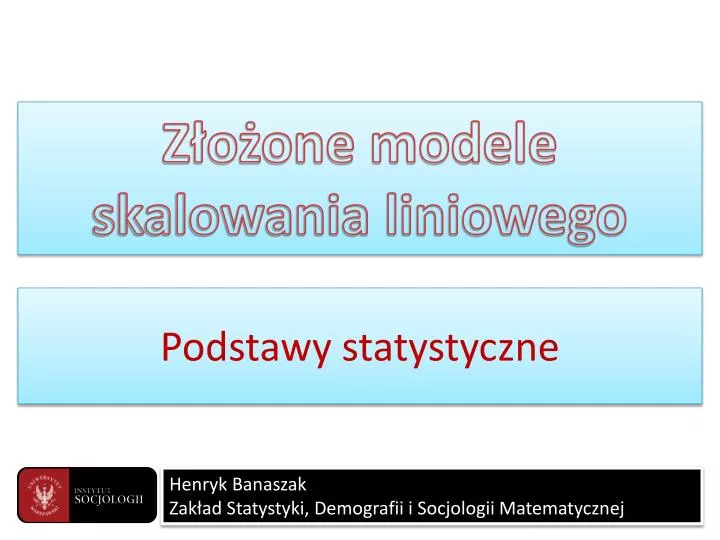 podstawy statystyczne