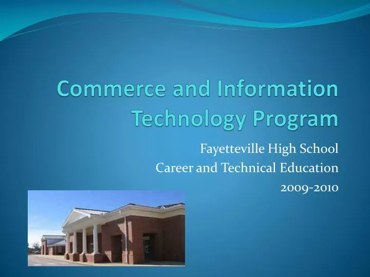 commerce and information technology program