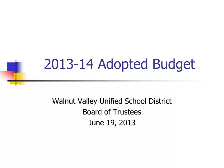 2013 14 adopted budget