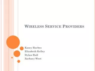 Wireless Service Providers
