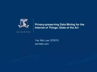 Privacy-preserving Data Mining for the Internet of Things: State of the Art