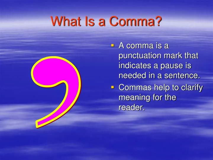 what is a comma