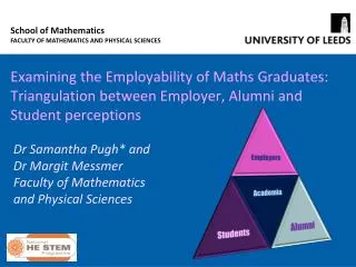 Examining the Employability of Maths Graduates: Triangulation between Employer, Alumni and Student perceptions