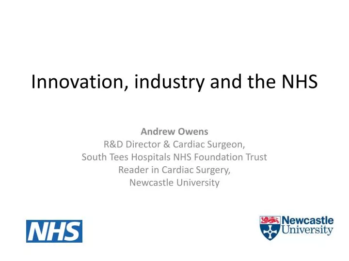 innovation industry and the nhs
