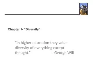 Chapter 1- “Diversity”