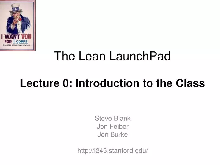 the lean launchpad lecture 0 introduction to the class