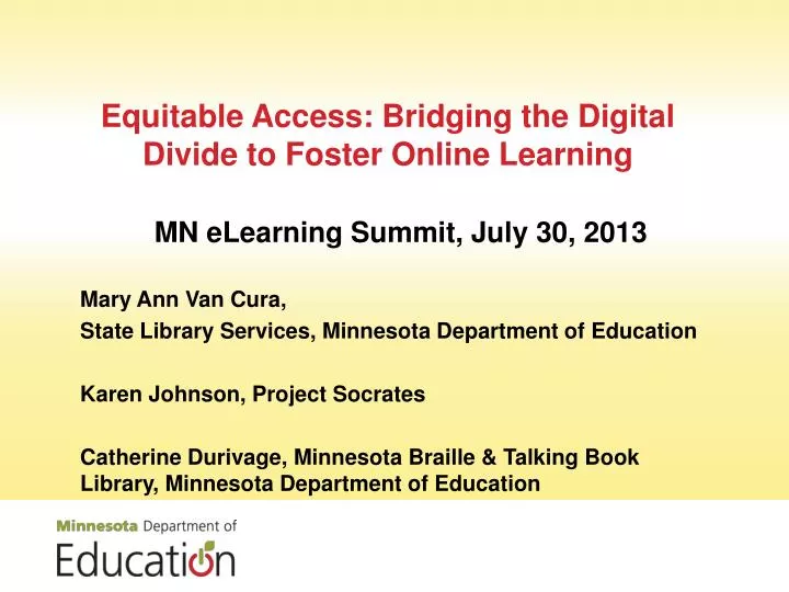 equitable access bridging the digital divide to foster online learning