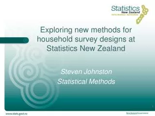 Exploring new methods for household survey designs at Statistics New Zealand