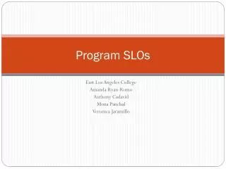 Program SLOs