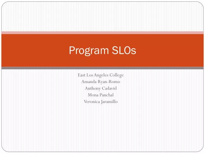 program slos