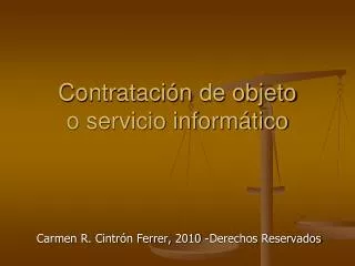 contrataci n de objeto o servicio inform tico