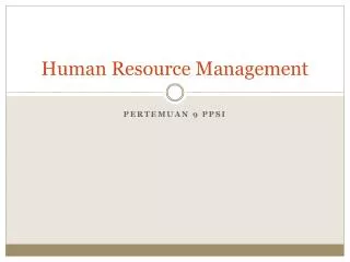 human resource management