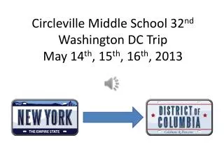 Circleville Middle School 32 nd Washington DC Trip May 14 th , 15 th , 16 th , 2013