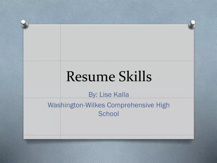 resume skills