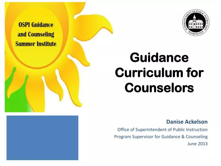 guidance curriculum for counselors