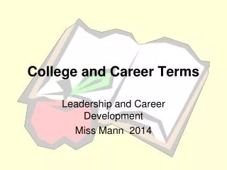 College and Career Terms