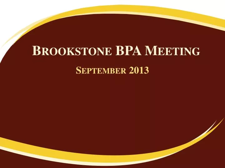 brookstone bpa meeting
