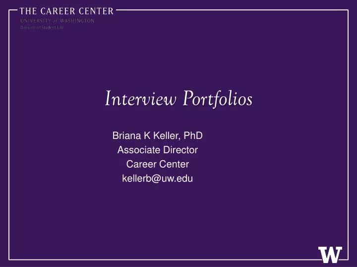 interview portfolios