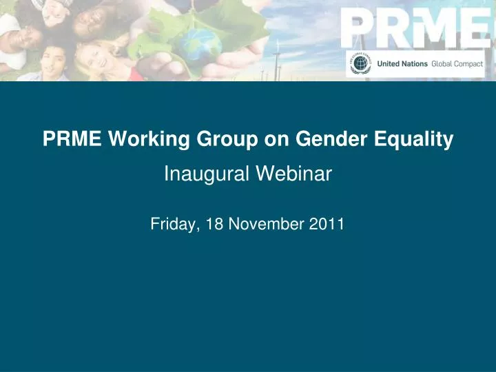 prme working group on gender equality inaugural webinar